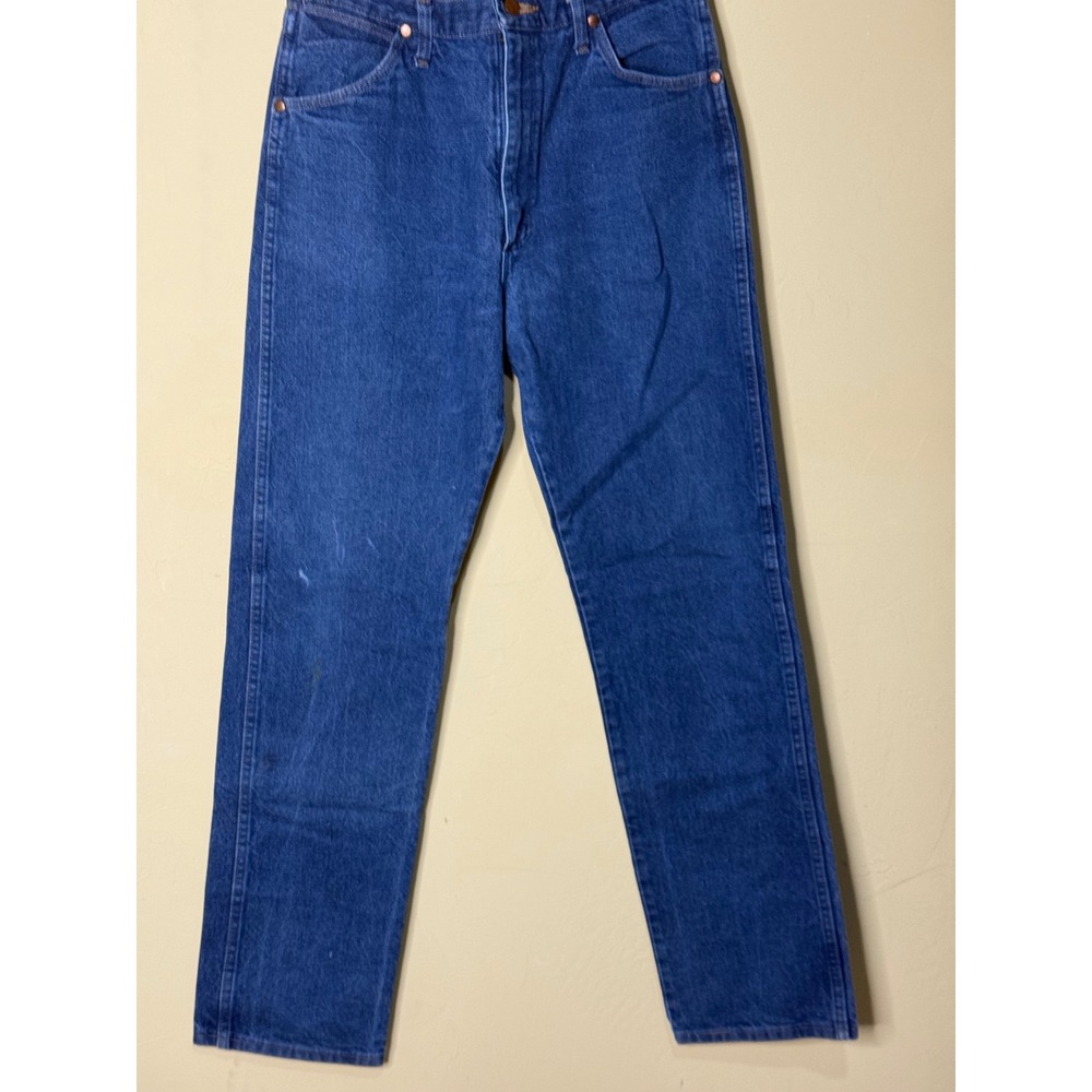 Wrangler Jeans Mens 34x34 Blue Denim Straight Leg Classic Casual Pants Vtg - Picture 1 of 5